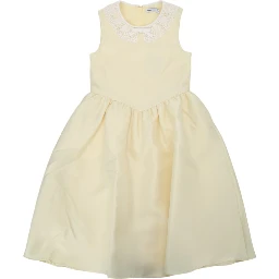 YELLOW TAFFETA LACE DRESS