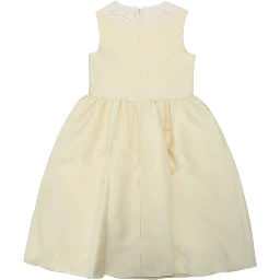 YELLOW TAFFETA LACE DRESS