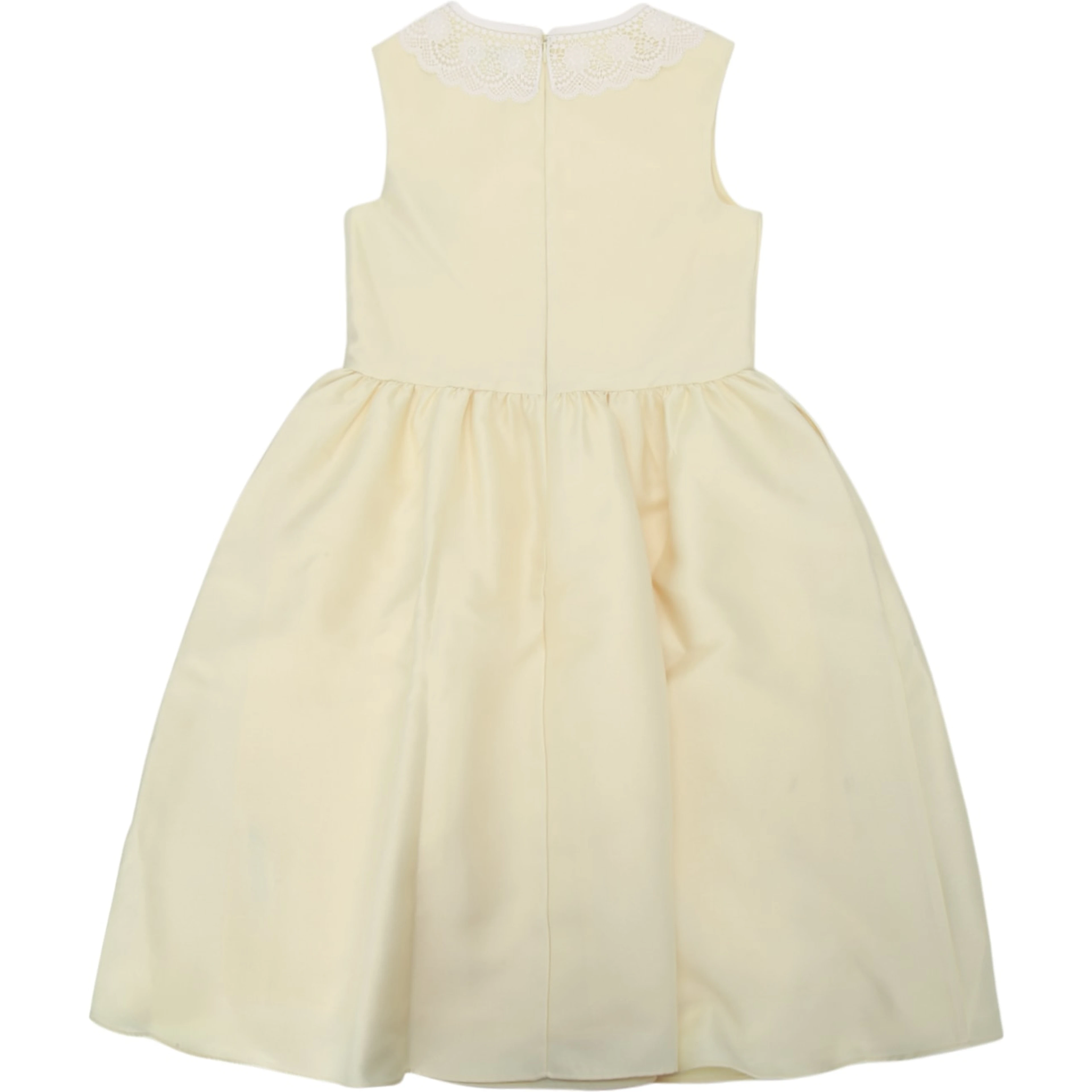 YELLOW TAFFETA LACE DRESS
