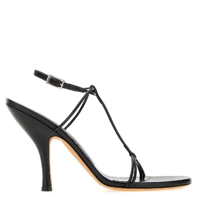 MIXER SANDAL IN BLACK CREASED LEATHER
