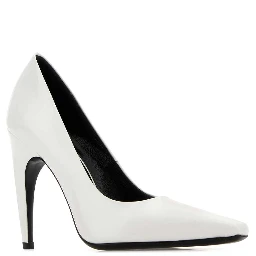 FAME PUMP IN WHITE BRUSHED LEATHER