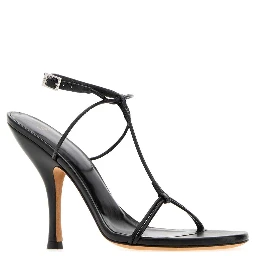 MIXER SANDAL IN BLACK CREASED LEATHER