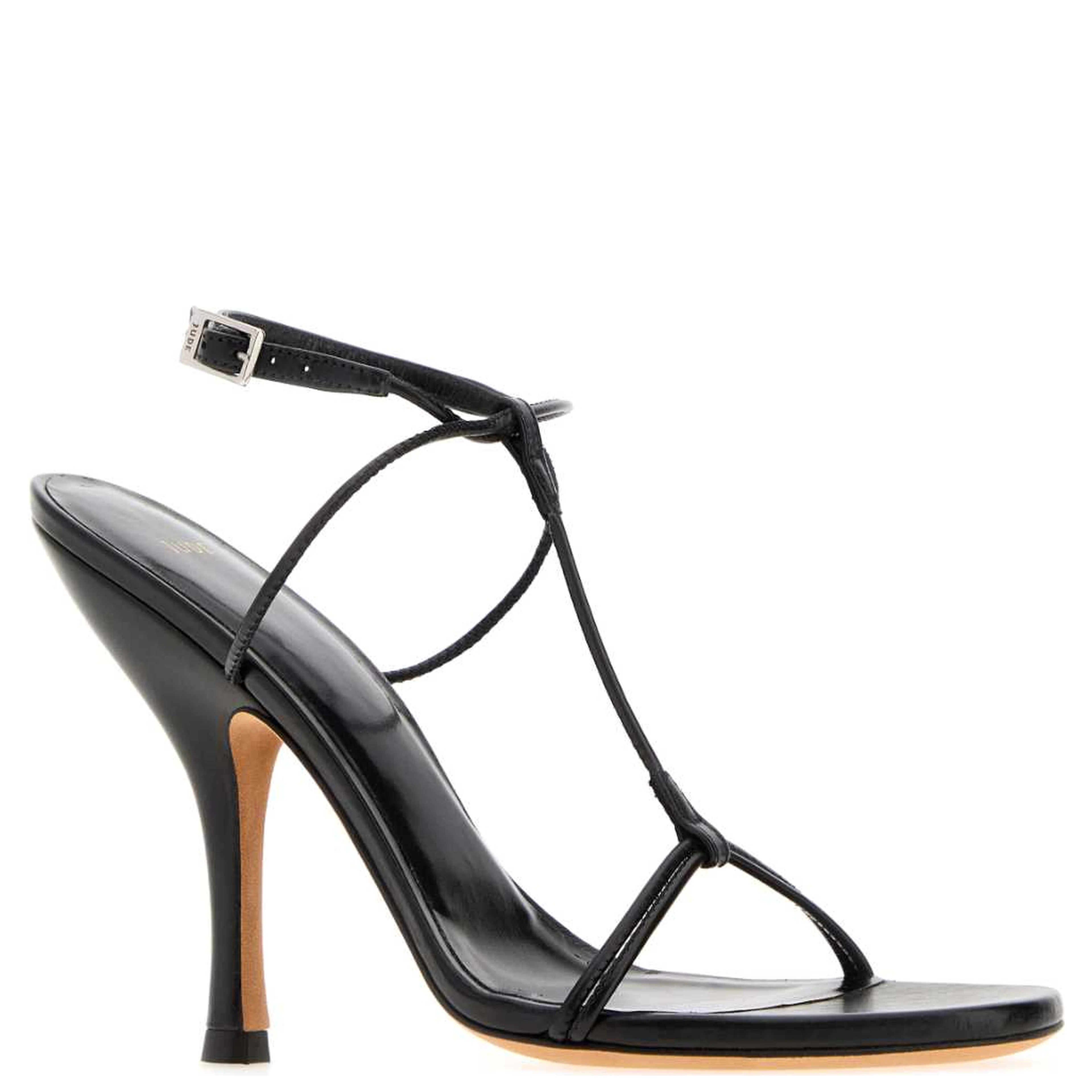MIXER SANDAL IN BLACK CREASED LEATHER