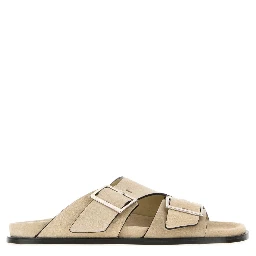 ALBA SUEDE BEIGE LEATHER SANDALS