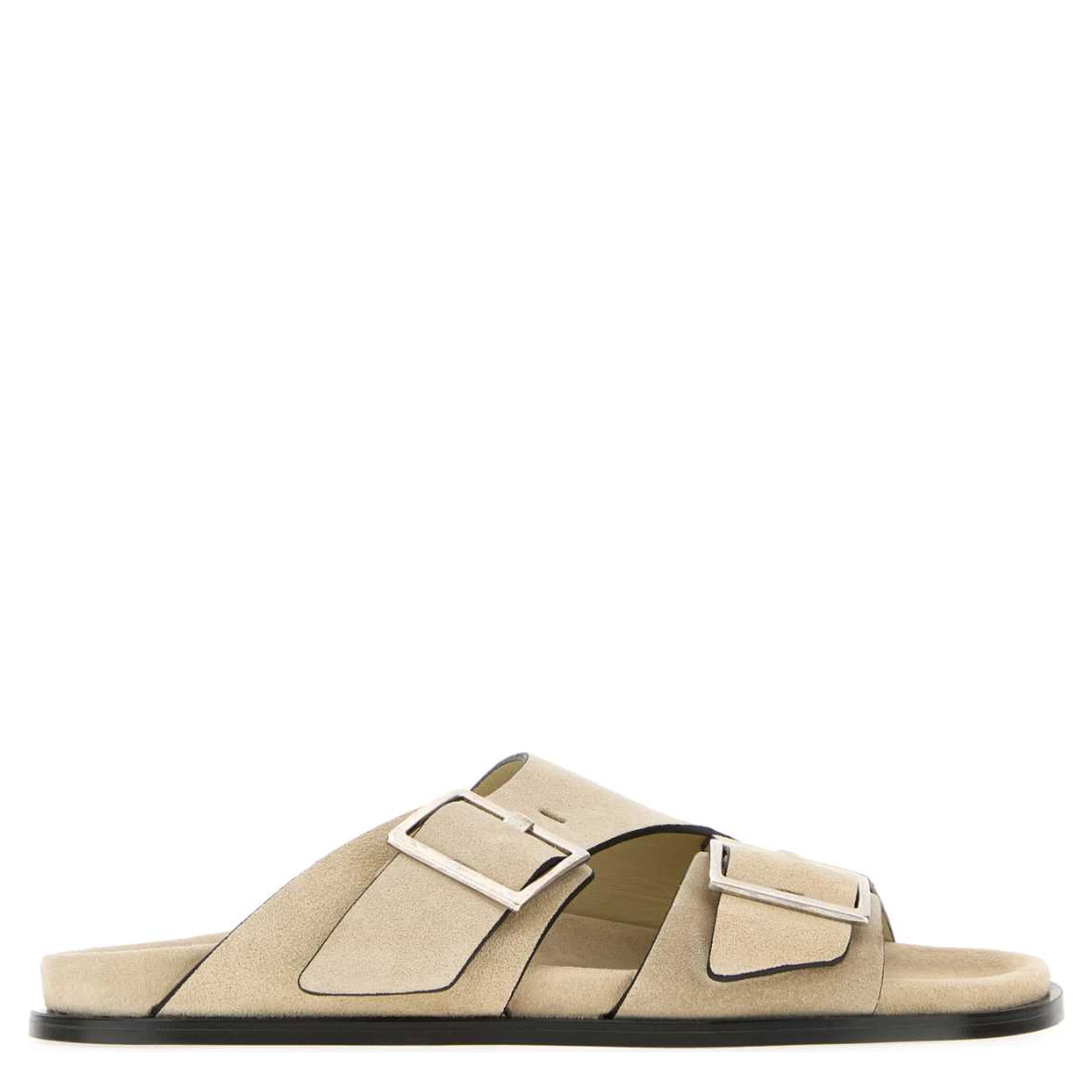 ALBA SUEDE BEIGE LEATHER SANDALS