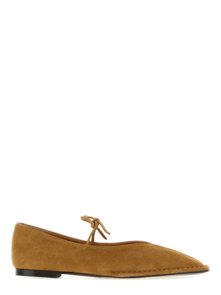 SWAY SUEDE TAN LEATHER BALLET FLATS
