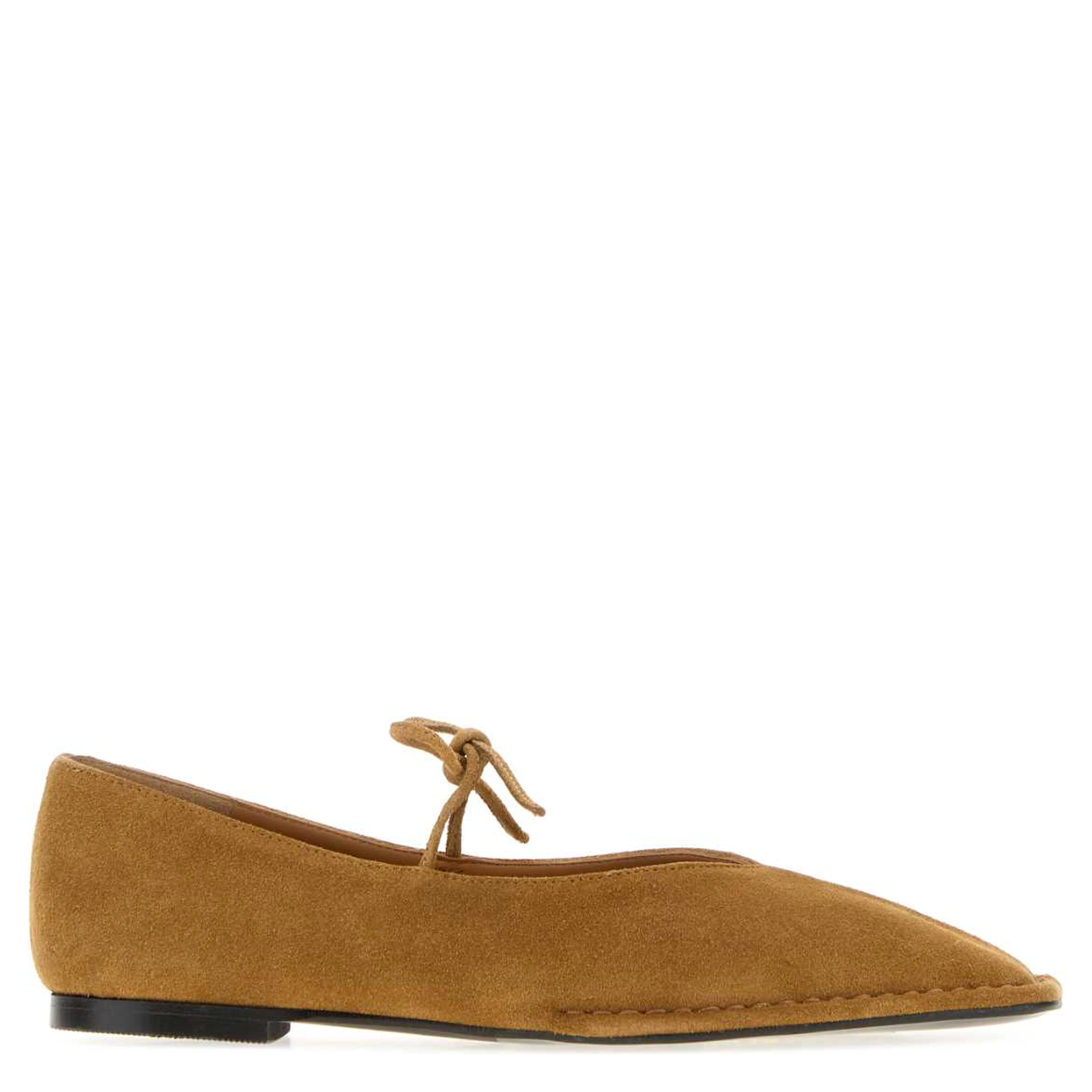 SWAY SUEDE TAN LEATHER BALLET FLATS