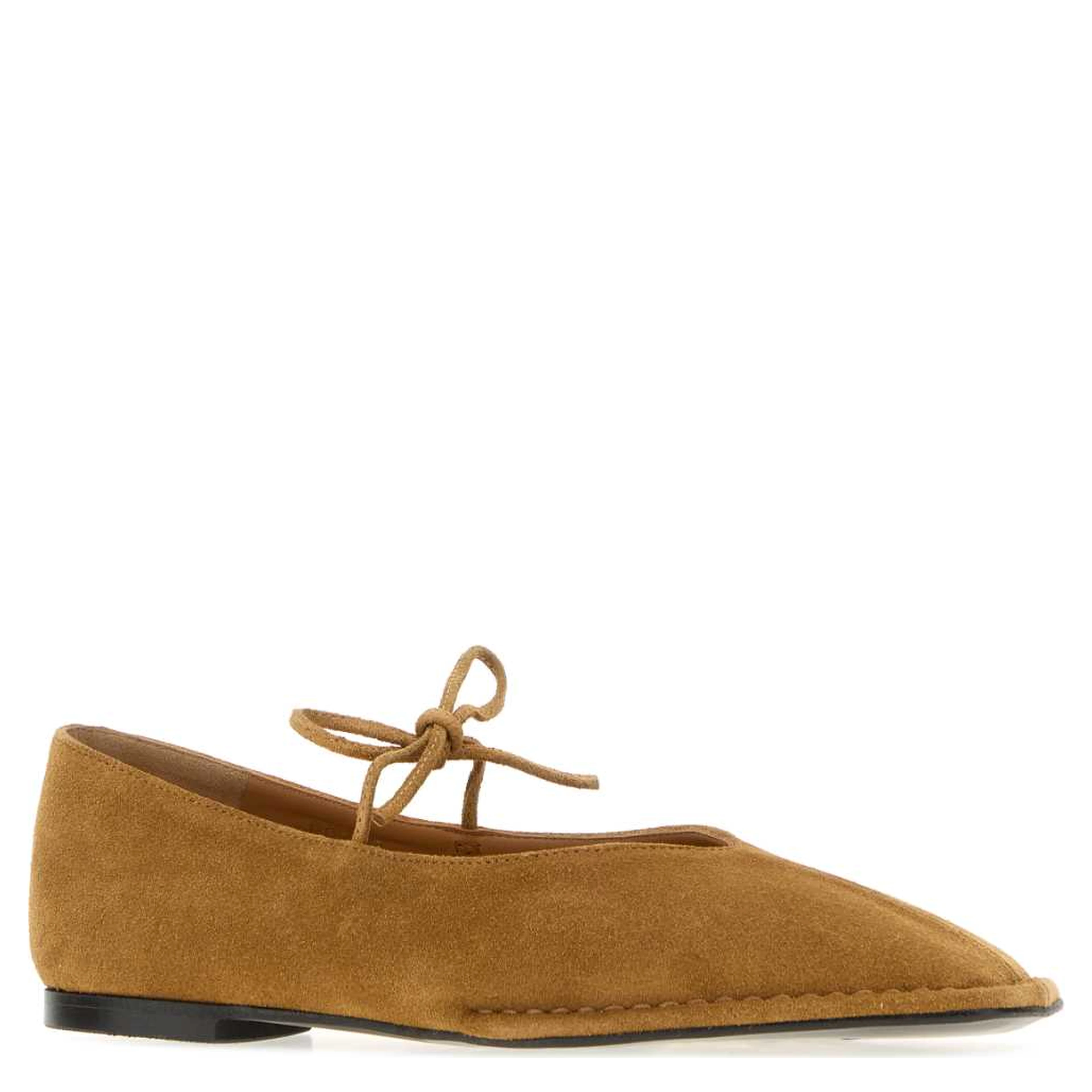 SWAY SUEDE TAN LEATHER BALLET FLATS
