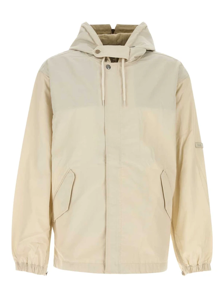 NYLON TWILL HOODED JACKET