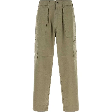 SILK NEP COTTON TWILL DECK PANTS