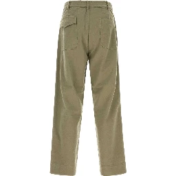 SILK NEP COTTON TWILL DECK PANTS