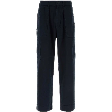 SILK NEP COTTON TWILL DECK PANTS