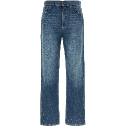 STAINED DENIM TROUSERS