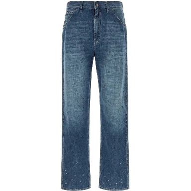 STAINED DENIM TROUSERS