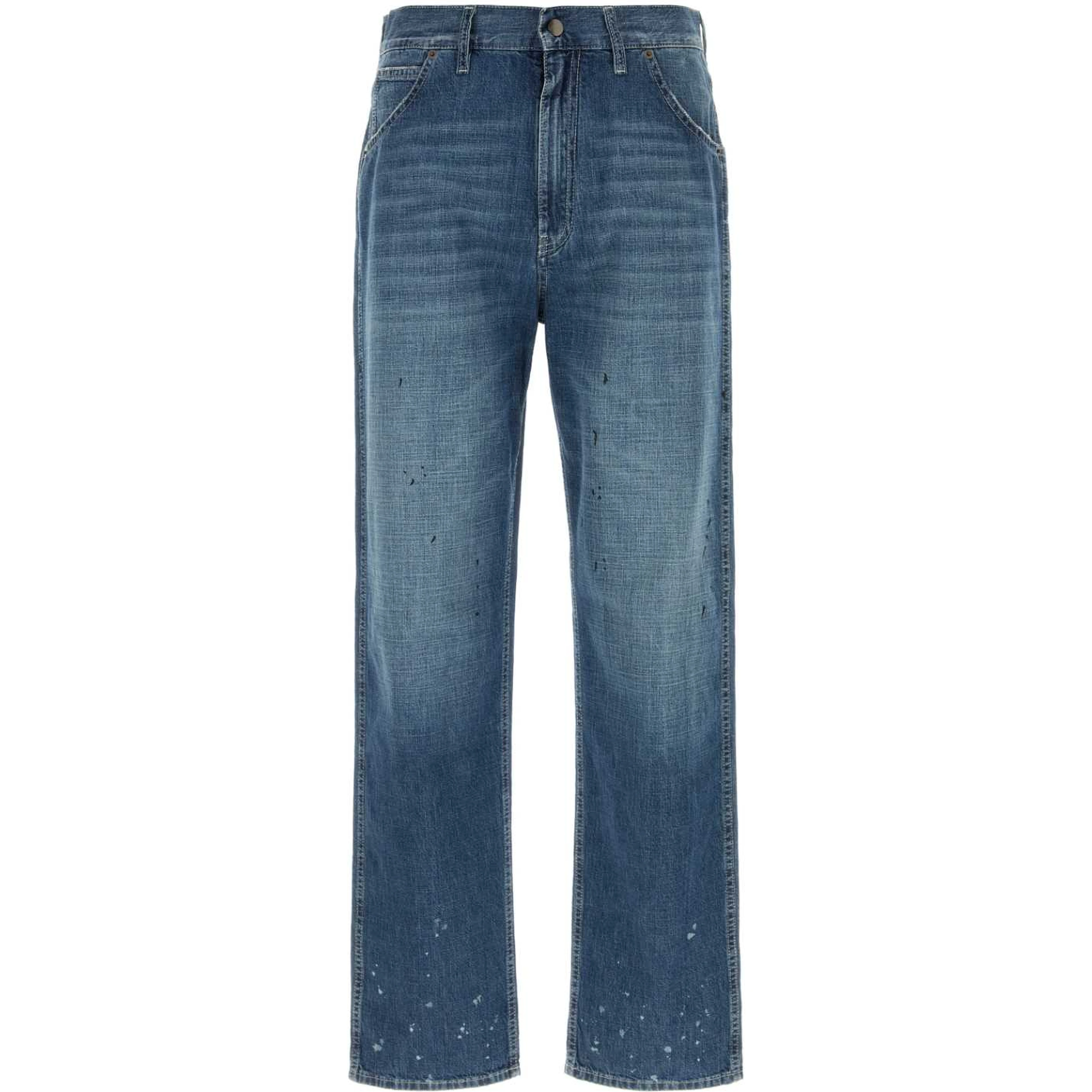 STAINED DENIM TROUSERS