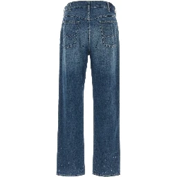 STAINED DENIM TROUSERS