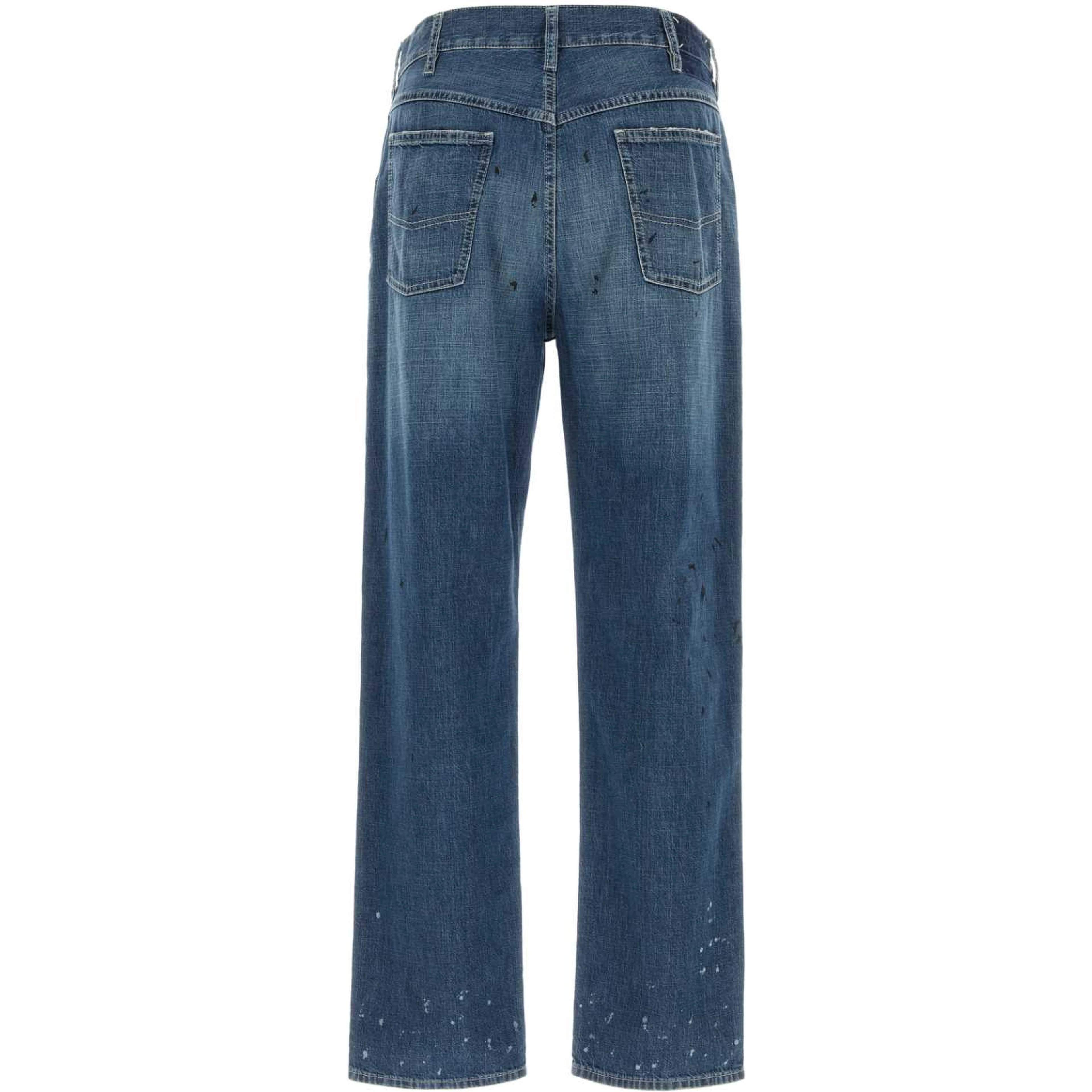 STAINED DENIM TROUSERS
