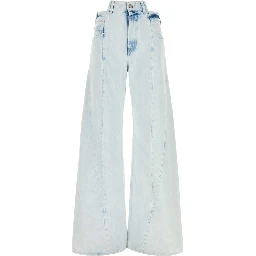 SPLICED DENIM TROUSERS