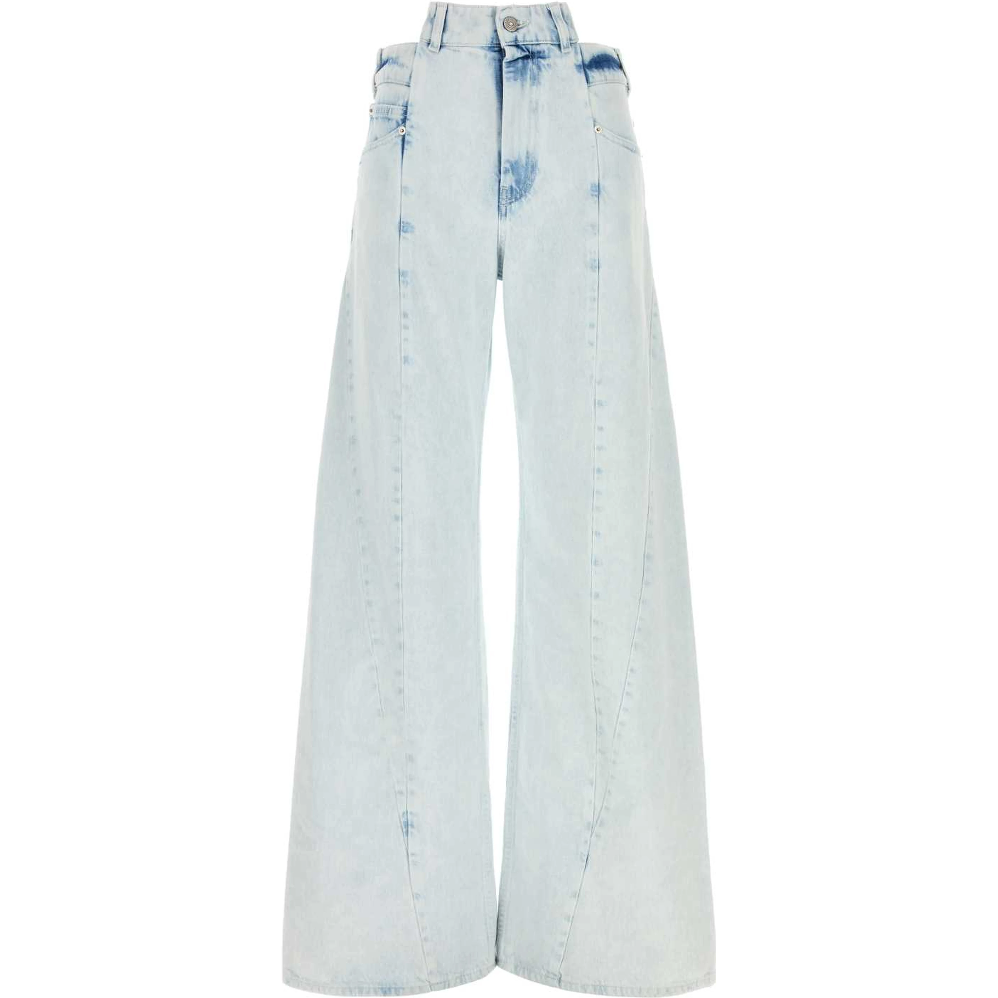 SPLICED DENIM TROUSERS