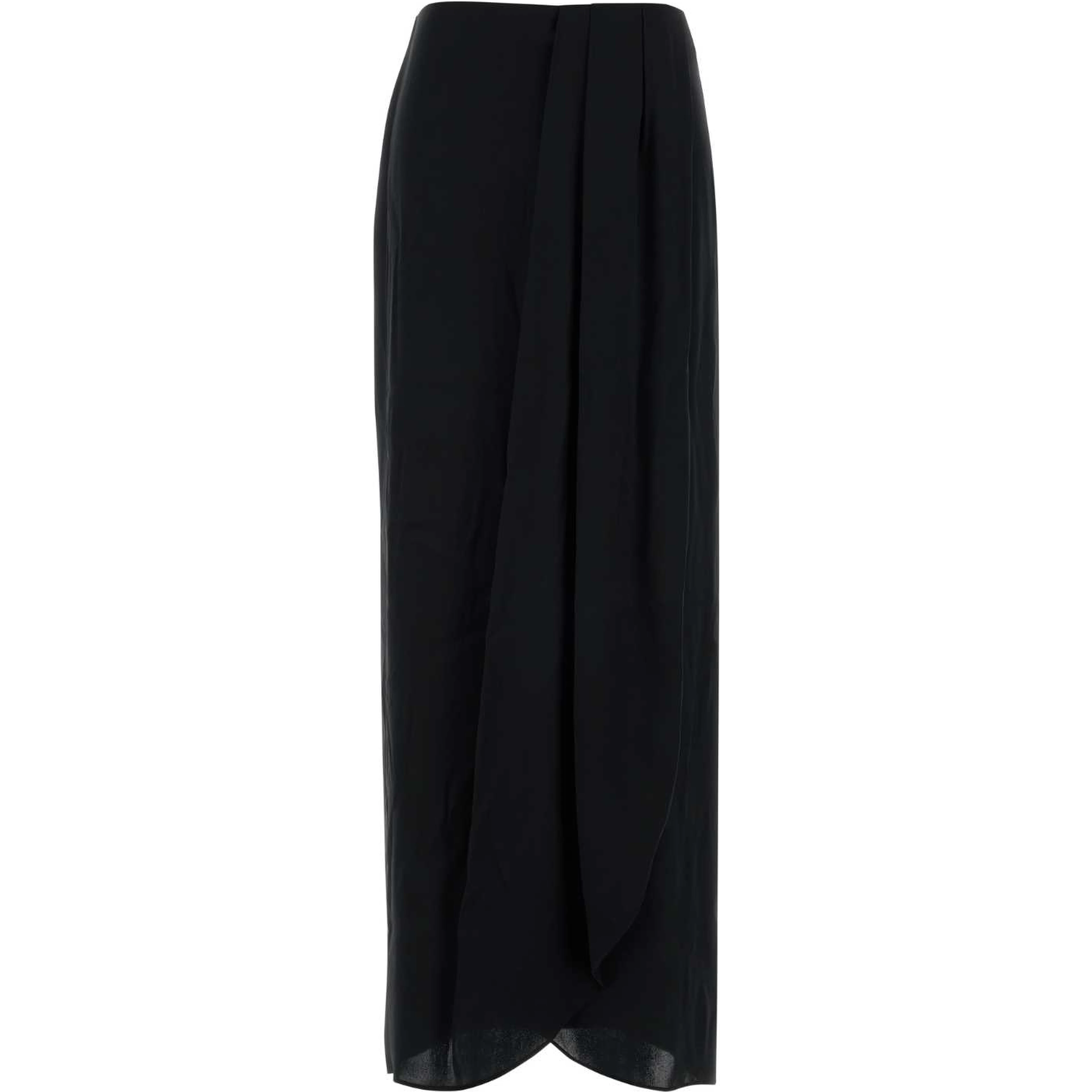 DRAPED SATIN MIDI SKIRT