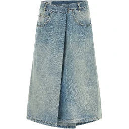 WRAP DENIM SKIRT
