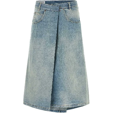 WRAP DENIM SKIRT