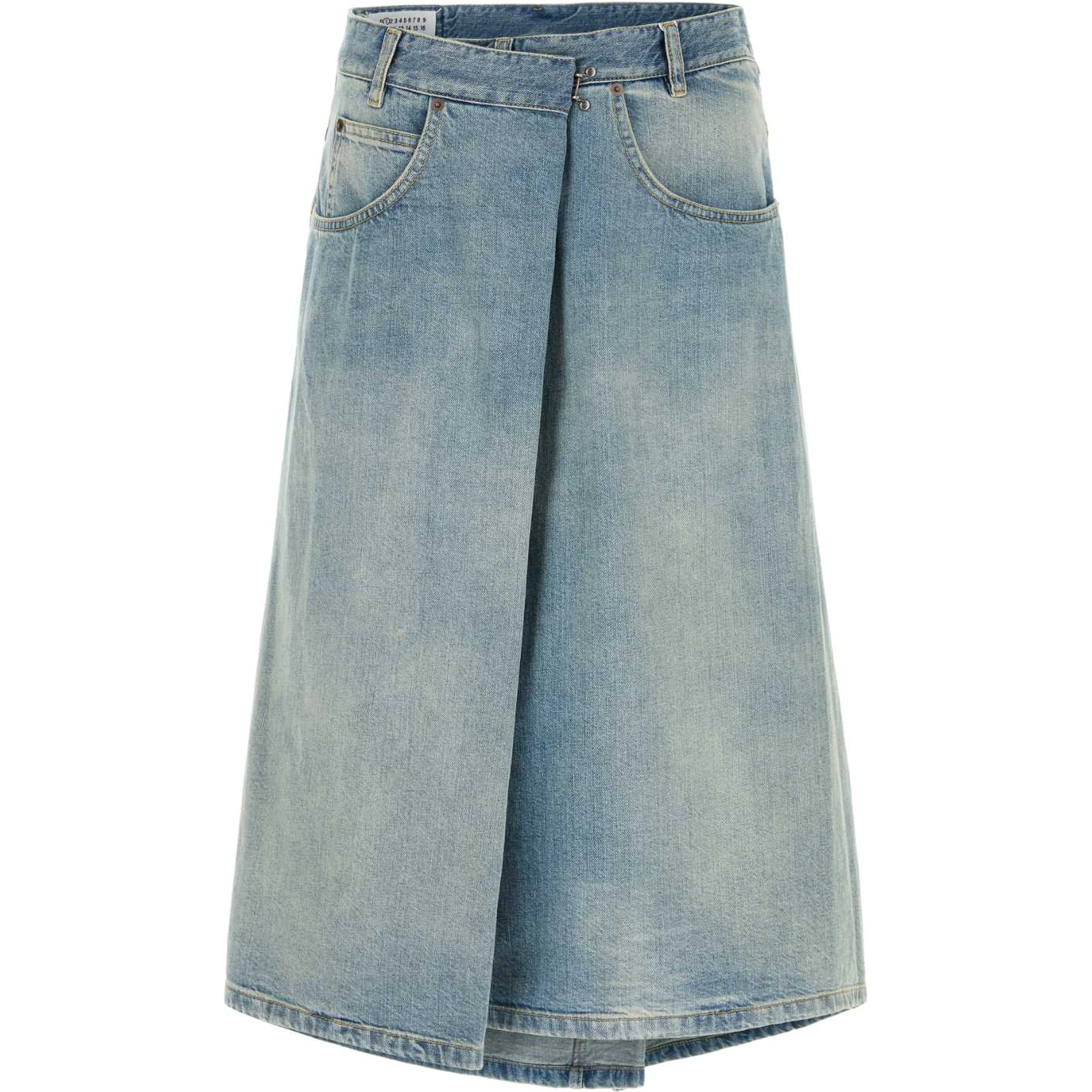 WRAP DENIM SKIRT