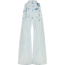 SPLICED DENIM TROUSERS