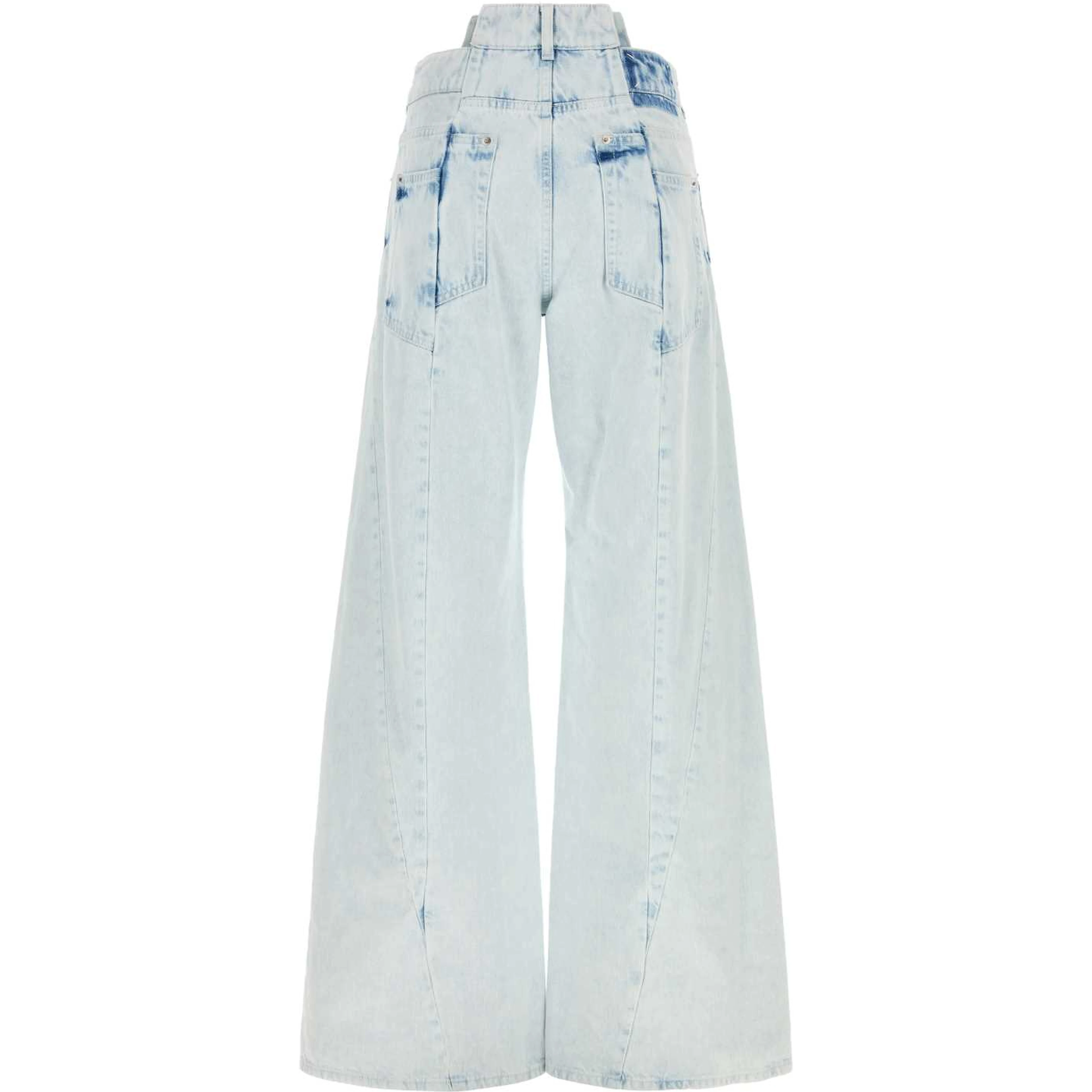SPLICED DENIM TROUSERS