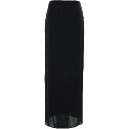 DRAPED SATIN MIDI SKIRT