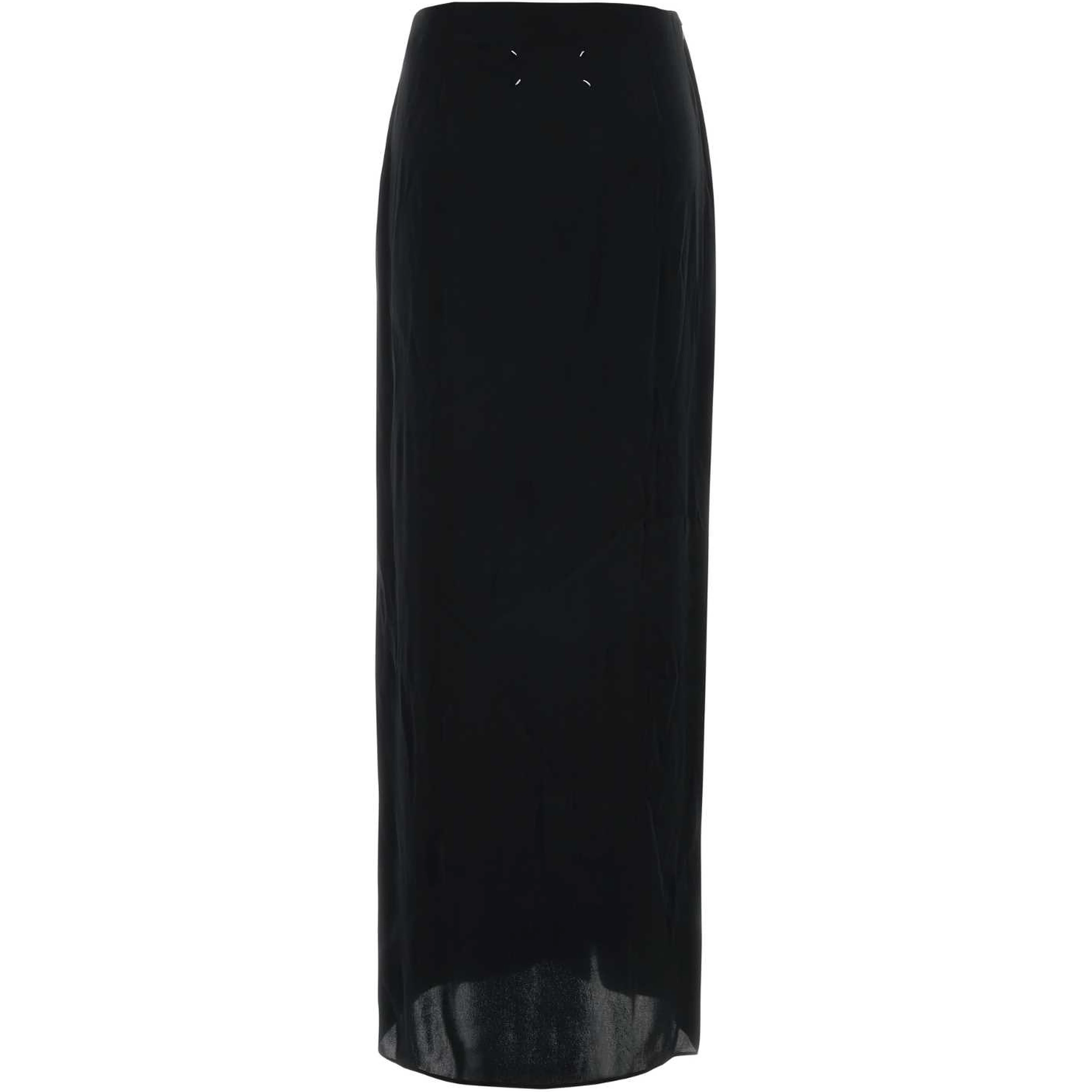 DRAPED SATIN MIDI SKIRT