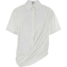 SHORT SLEEVE DRAPED SHIRT