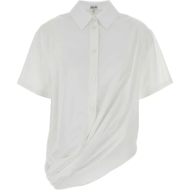 SHORT SLEEVE DRAPED SHIRT