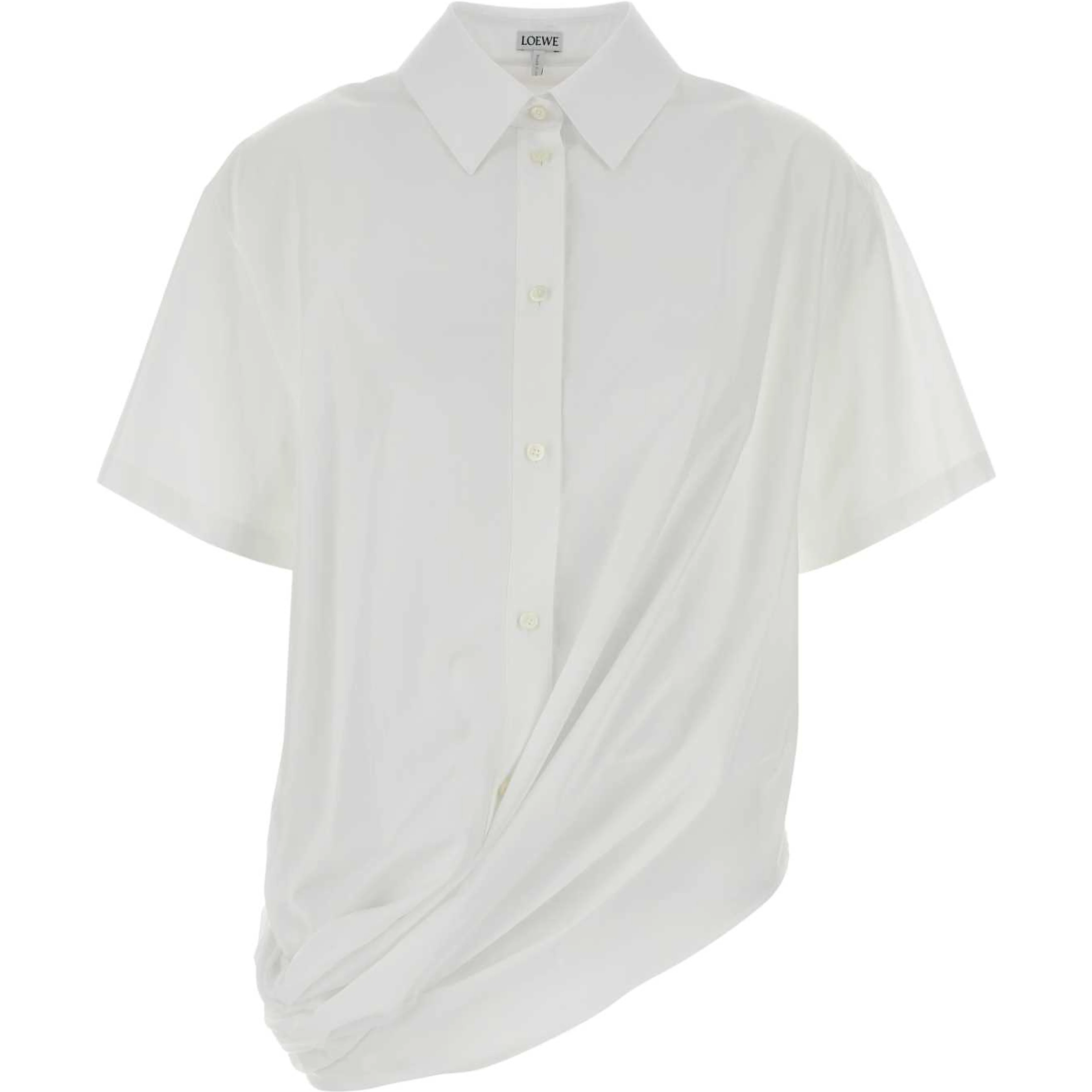 SHORT SLEEVE DRAPED SHIRT