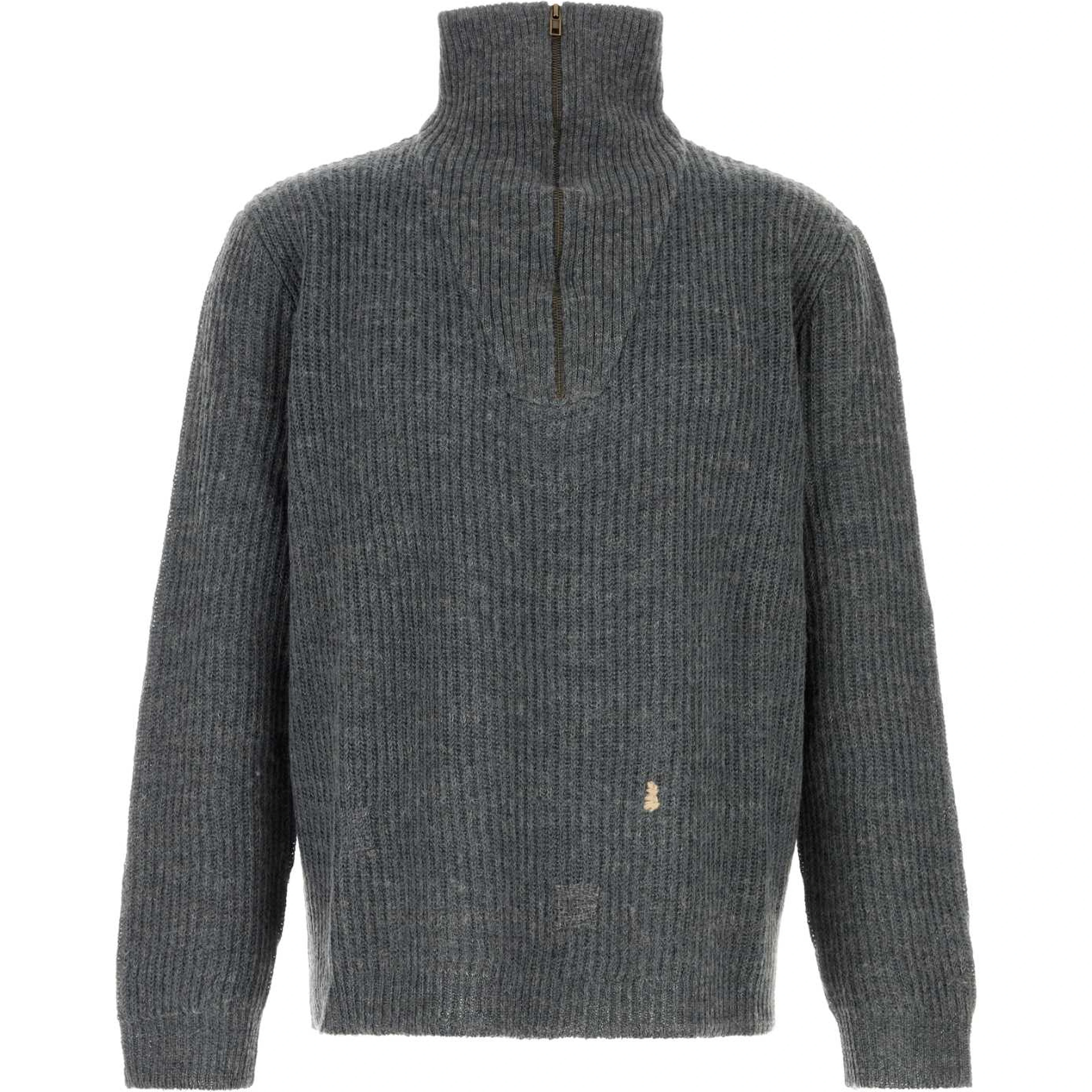 MENDED RIBBED SWEATER