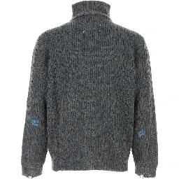 MENDED RIBBED SWEATER