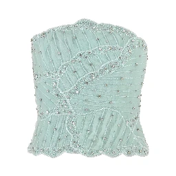 FIORI CRYSTAL SILKGEORGETTE PETALBUSTIER
