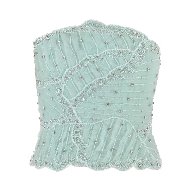 FIORI CRYSTAL SILKGEORGETTE PETALBUSTIER