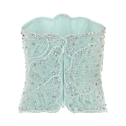 FIORI CRYSTAL SILKGEORGETTE PETALBUSTIER