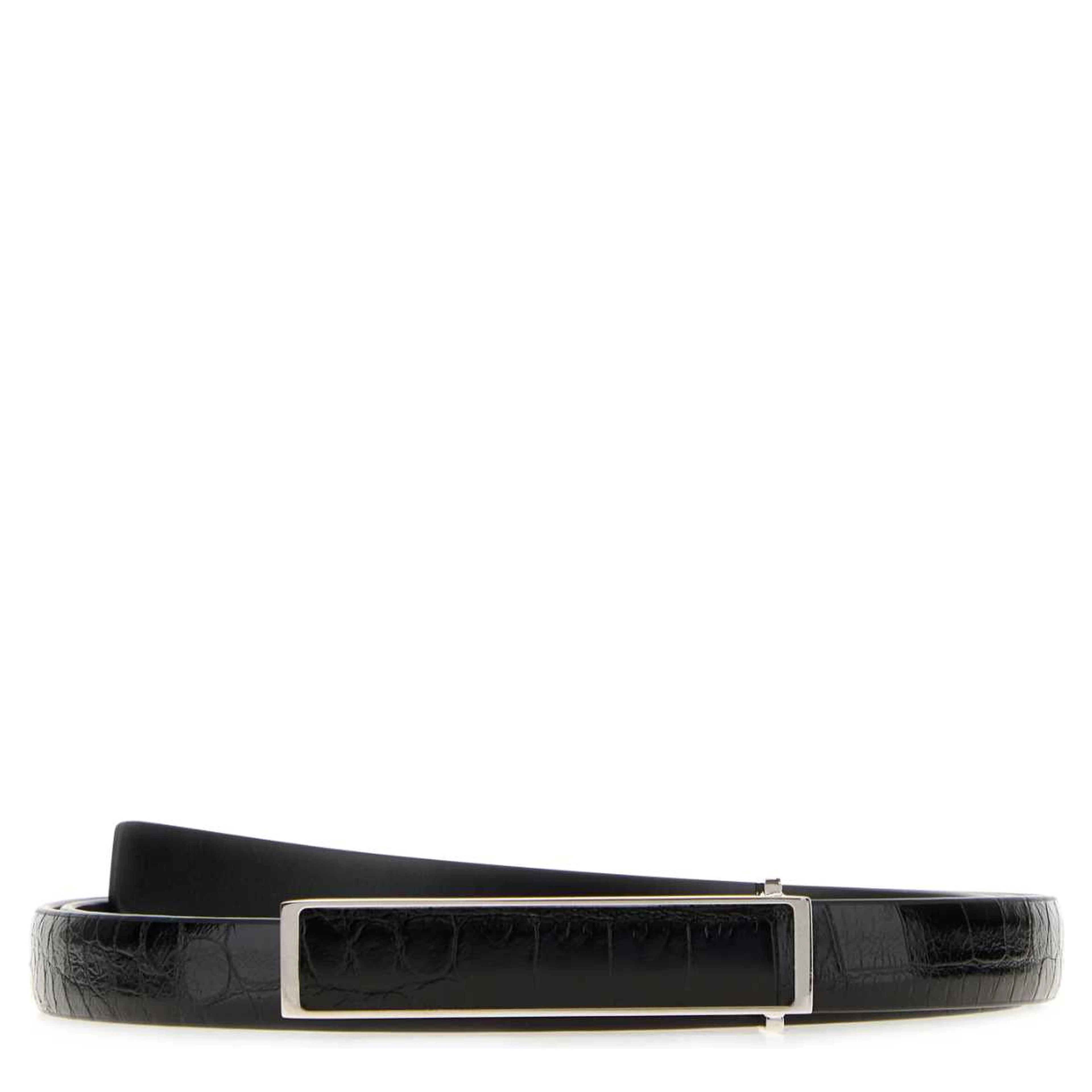TUMBLED SOFT PRINTED CROC LEATHER INSERT BELT 15 M