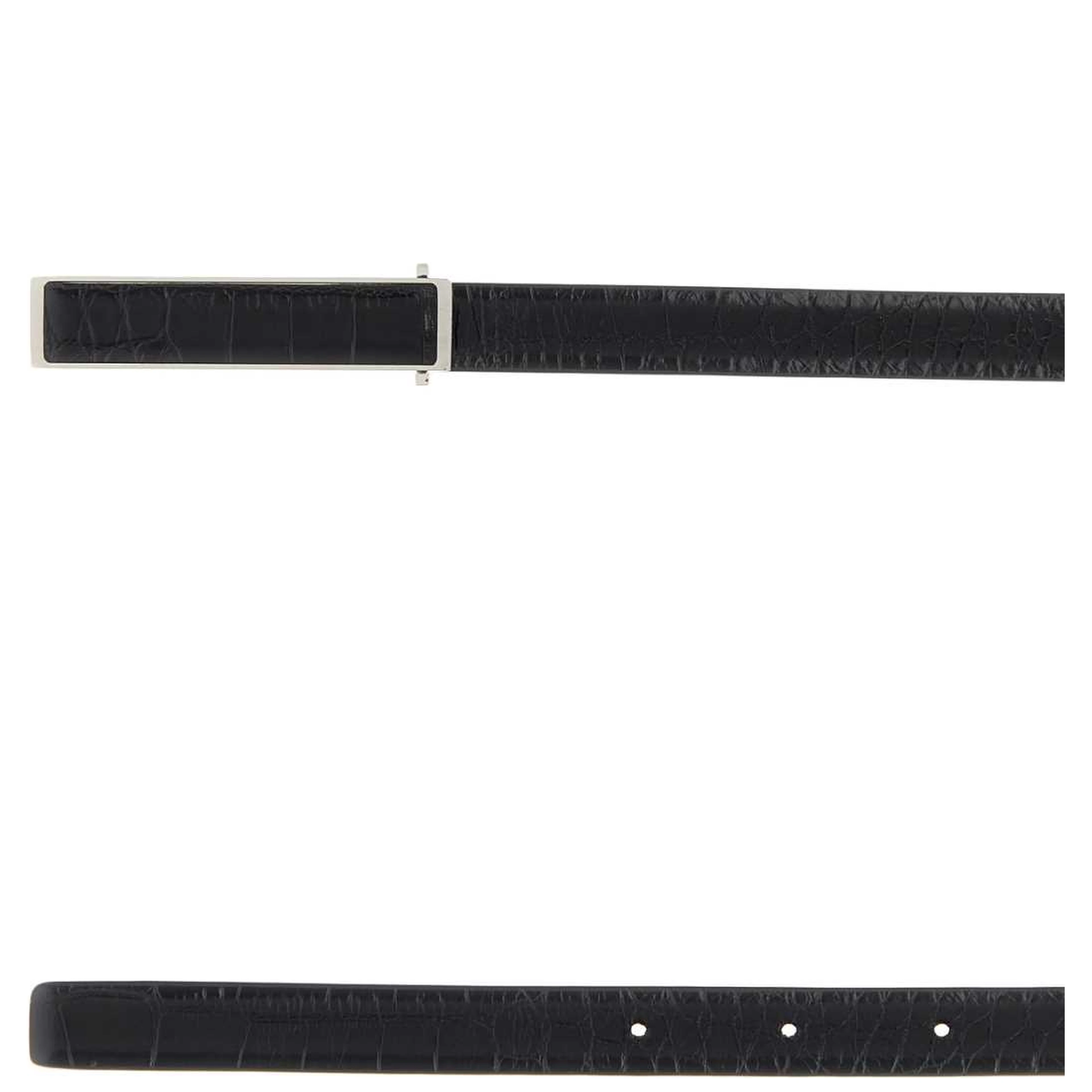 TUMBLED SOFT PRINTED CROC LEATHER INSERT BELT 15 M