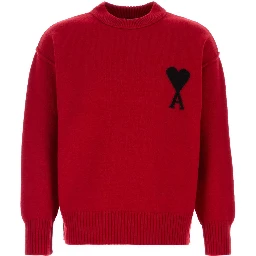 QUOTA-CREWNECKSWEATERWITHCONTRASTEDAMIDECOEUR