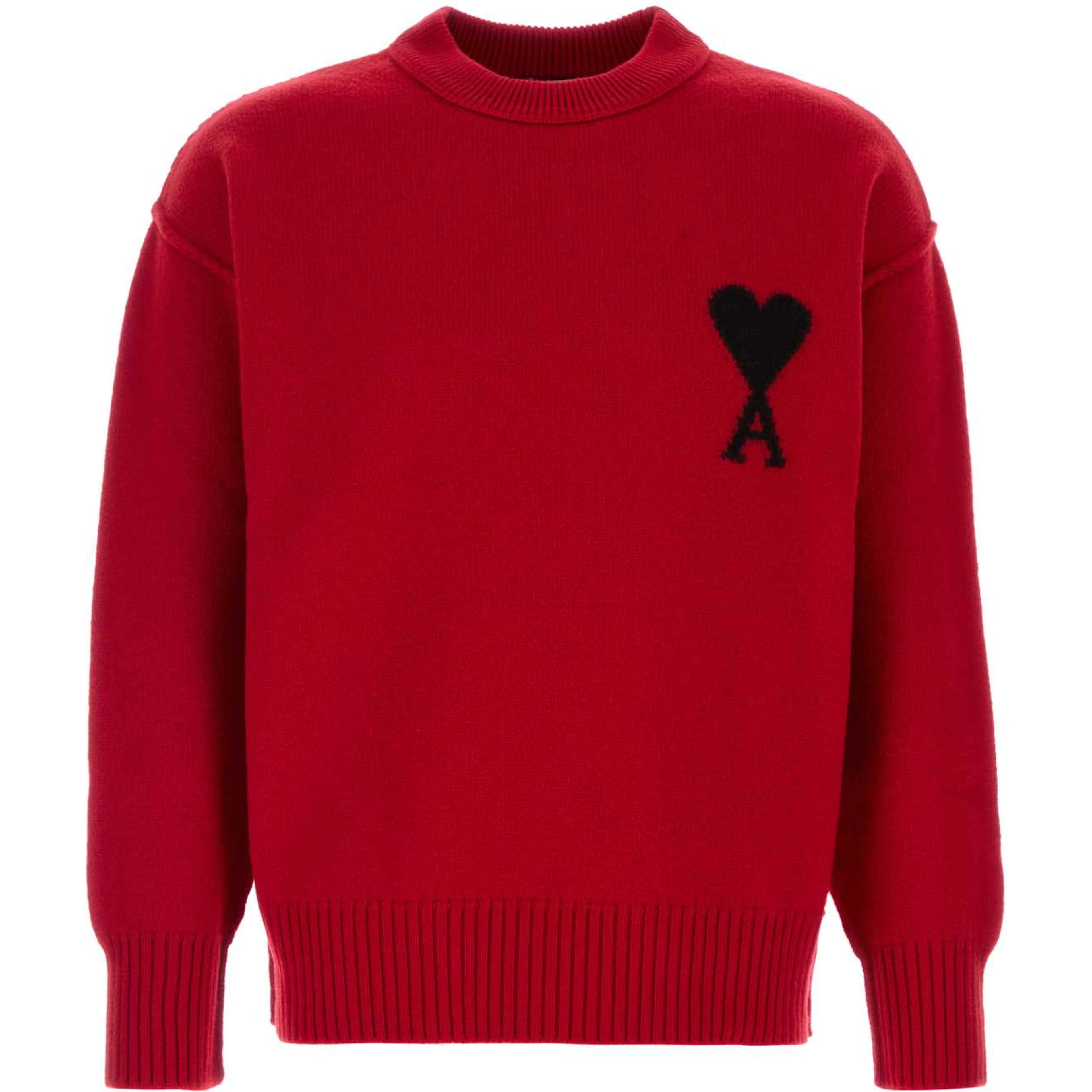 QUOTA-CREWNECKSWEATERWITHCONTRASTEDAMIDECOEUR