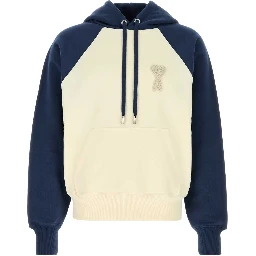 BOXY FIT HOODIE WITH AMI DE COEUR KNITTED PATCH