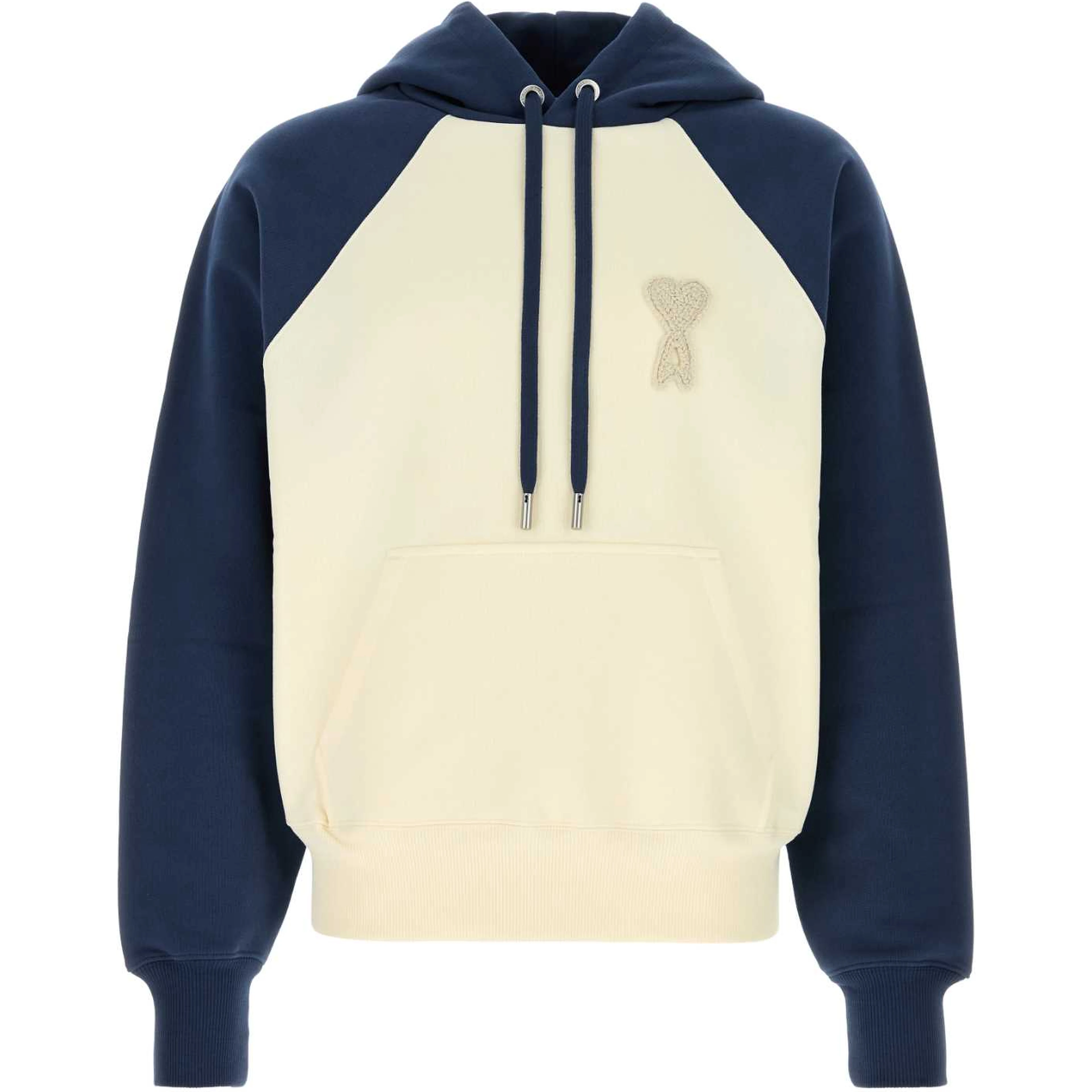 BOXY FIT HOODIE WITH AMI DE COEUR KNITTED PATCH