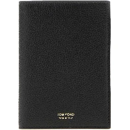 SOFT GRAIN LEATHER T LINE PASSPORT HOLDER W/ CARD