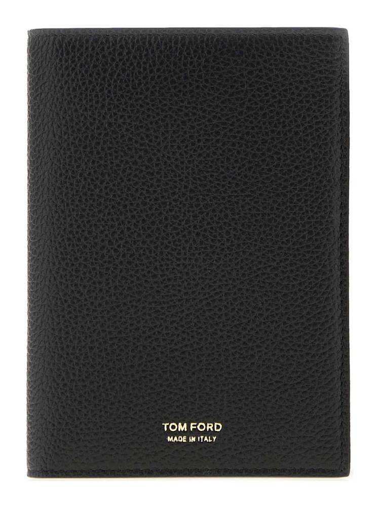 SOFT GRAIN LEATHER T LINE PASSPORT HOLDER W/ CARD