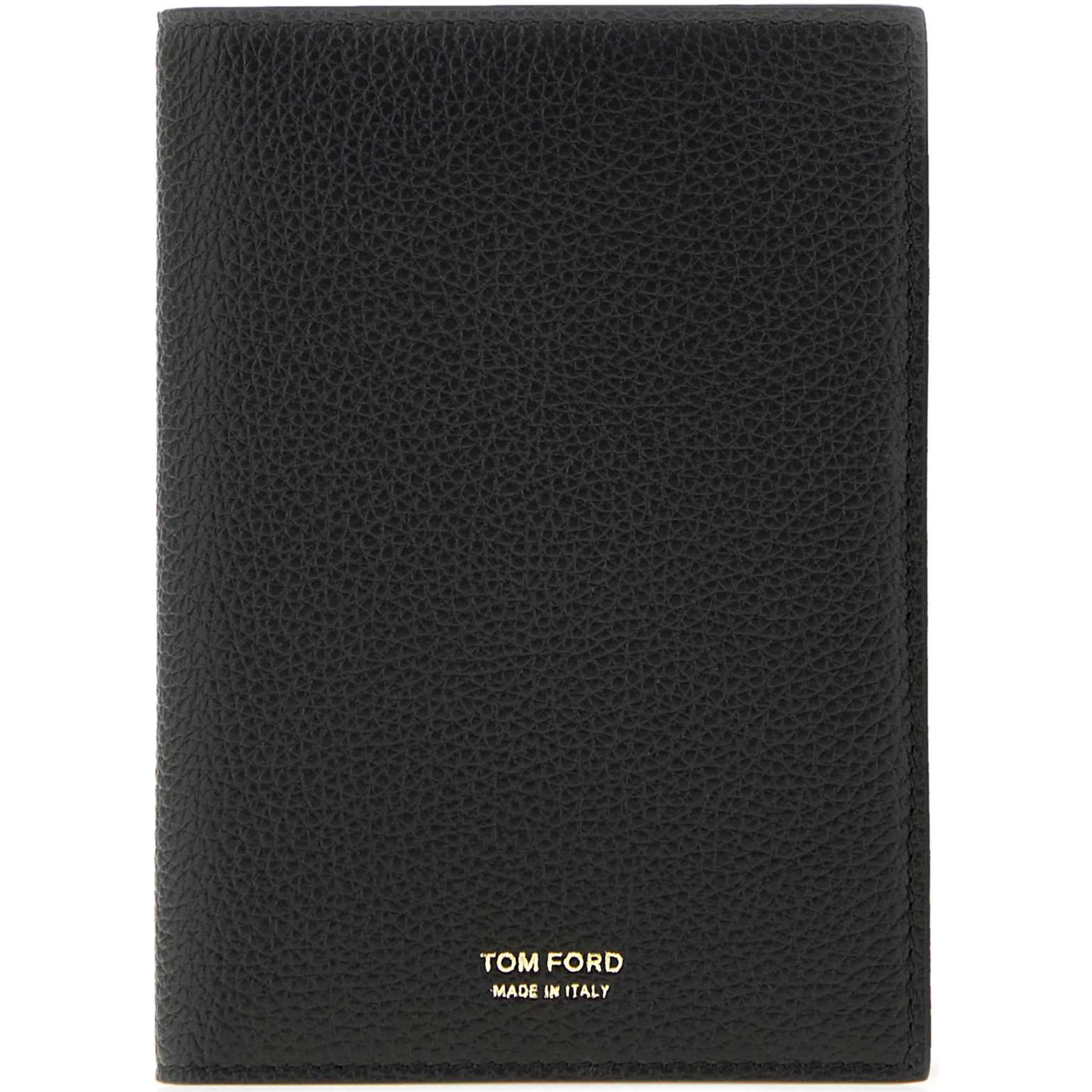SOFT GRAIN LEATHER T LINE PASSPORT HOLDER W/ CARD