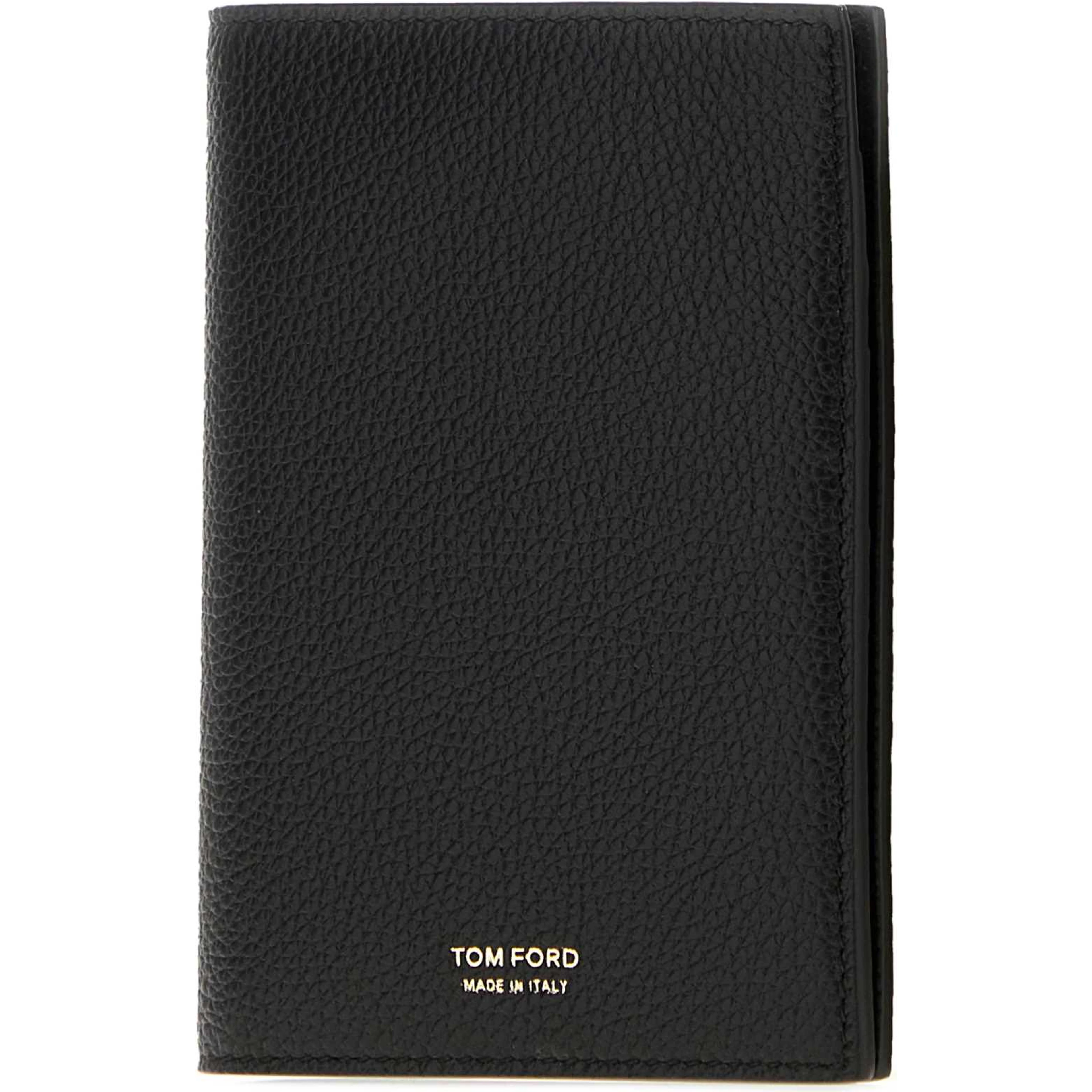 SOFT GRAIN LEATHER T LINE PASSPORT HOLDER W/ CARD