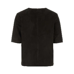 ZAIDA SUEDE BOXY T-SHIRT